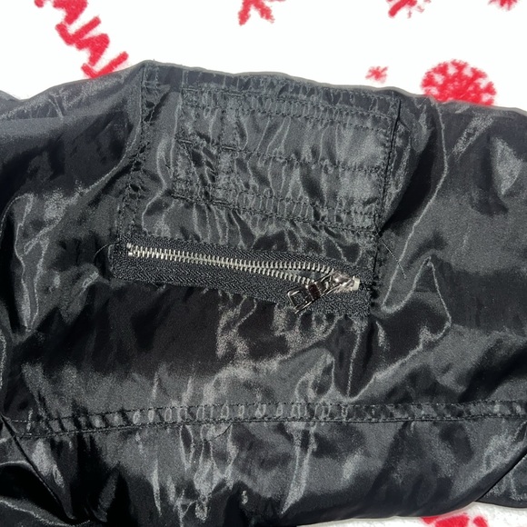 Alpha Industries Black Bomber Jacket with Patches - Picture 3 of 4